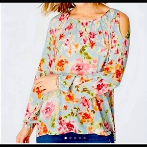 J.Jill Floral Blouse Small